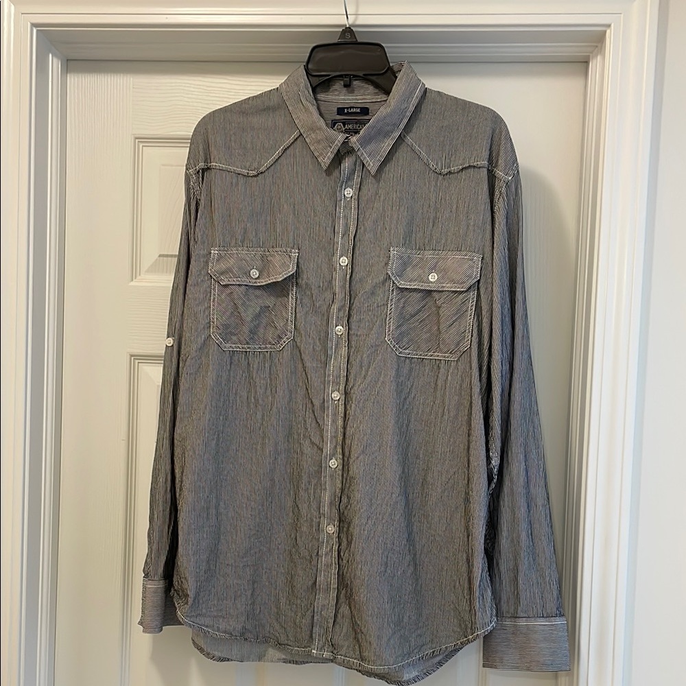 American Rag Men's Gray Button-Up Shirt